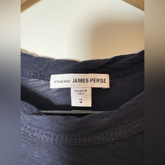 James Perse Navy Crew Neck T-Shirt Womens Size 2 Short Sleeve - Picture 6 of 7